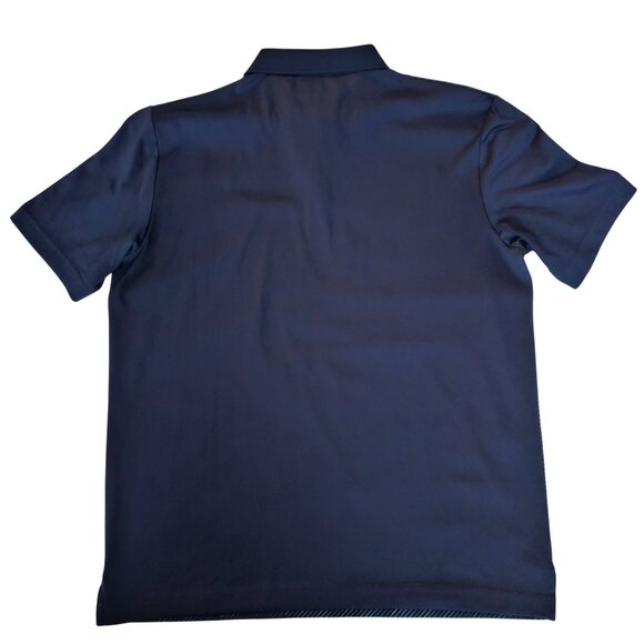 Callaway Opti-Dri Navy Blue Striped Short Sleeve Golf Tee Polo Shirt Size Medium - Picture 3 of 8